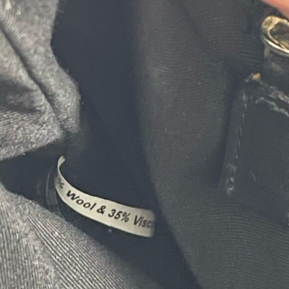 Brooks Brothers Wool Blend Small Purse Bag Dark Charcoal Gray - Picture 7 of 10